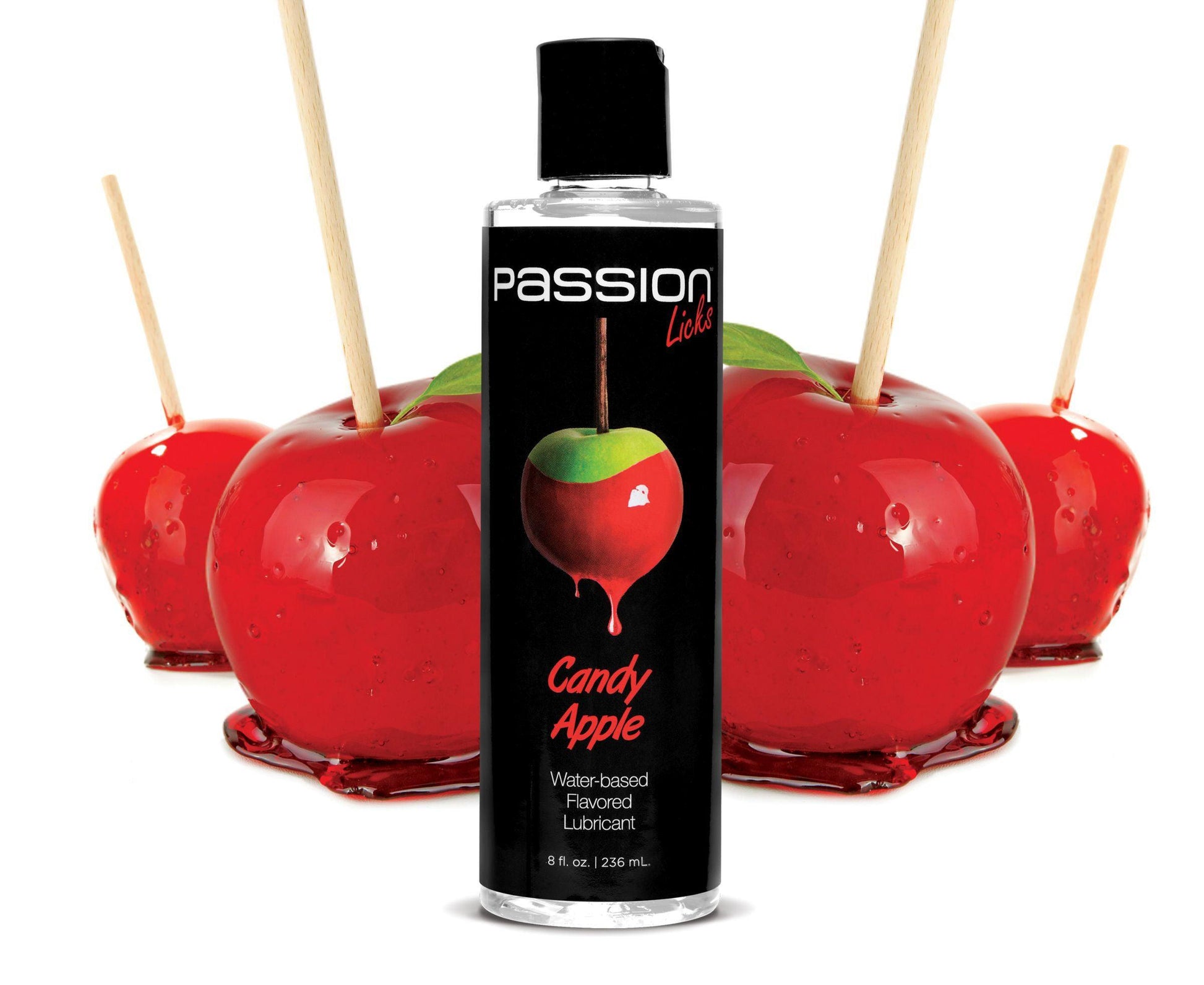 Passion Licks Candy Apple Water Based Flavored Lubricant - 8 Fl Oz / 236 ml - Love It Wet