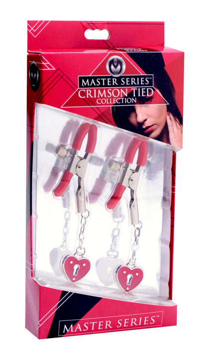 Charmed Heart Padlock Nipple Clamps - Love It Wet