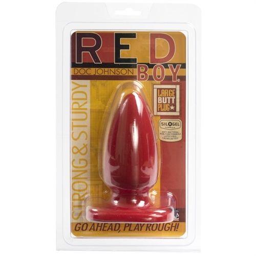Red Boy Large 5 Inch Butt Plug - Love It Wet
