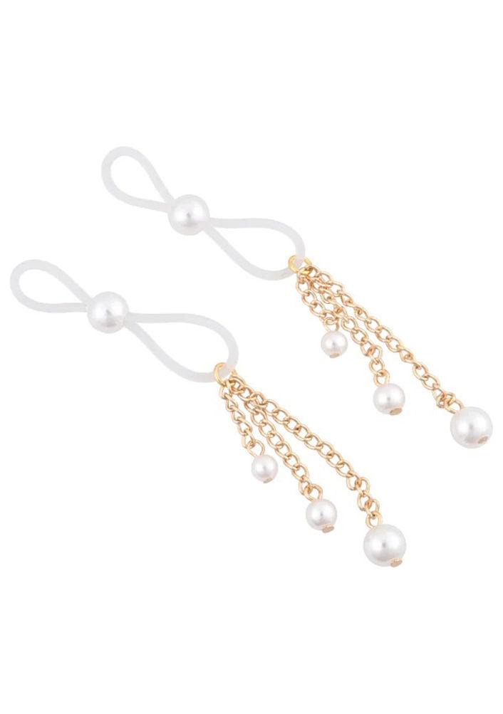 Pearl Nipple Ties - Gold/white - Love It Wet