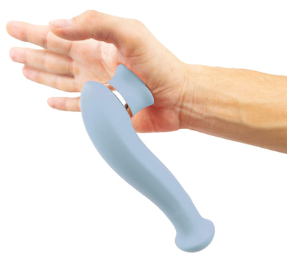 Destiny 15-Function Rechargeable Vibrating - Suction Wand - Blue - Love It Wet