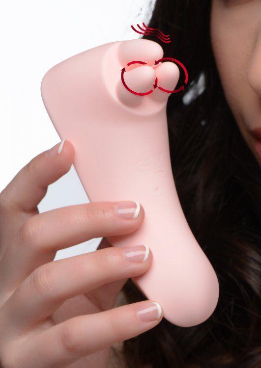 Vibrassage Fondle Vibrating Clit Massager - Pink - Love It Wet