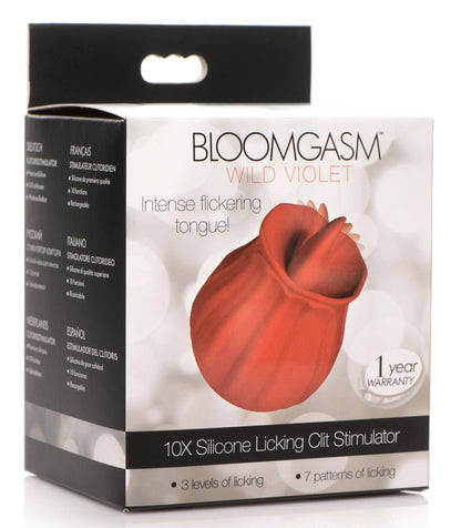 Bloomgasm - Wild Violet 10x Licking Clit Stimulator - Red - Love It Wet