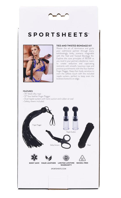 Tied and Twisted Bondage Kit - Black - Love It Wet