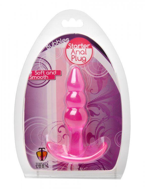 Bubbles Bumpy Starter Anal Plug - Pink - Love It Wet