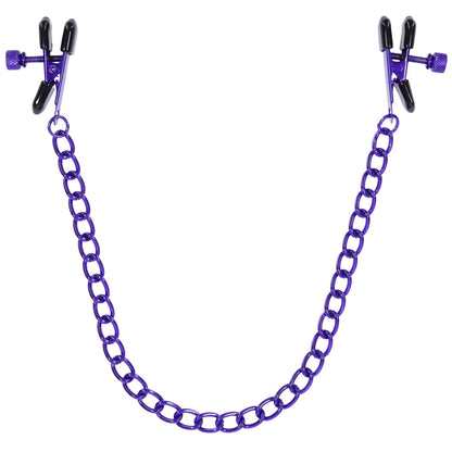 Merci - Chained Up - Nipple Clamps - Violet/black - Love It Wet