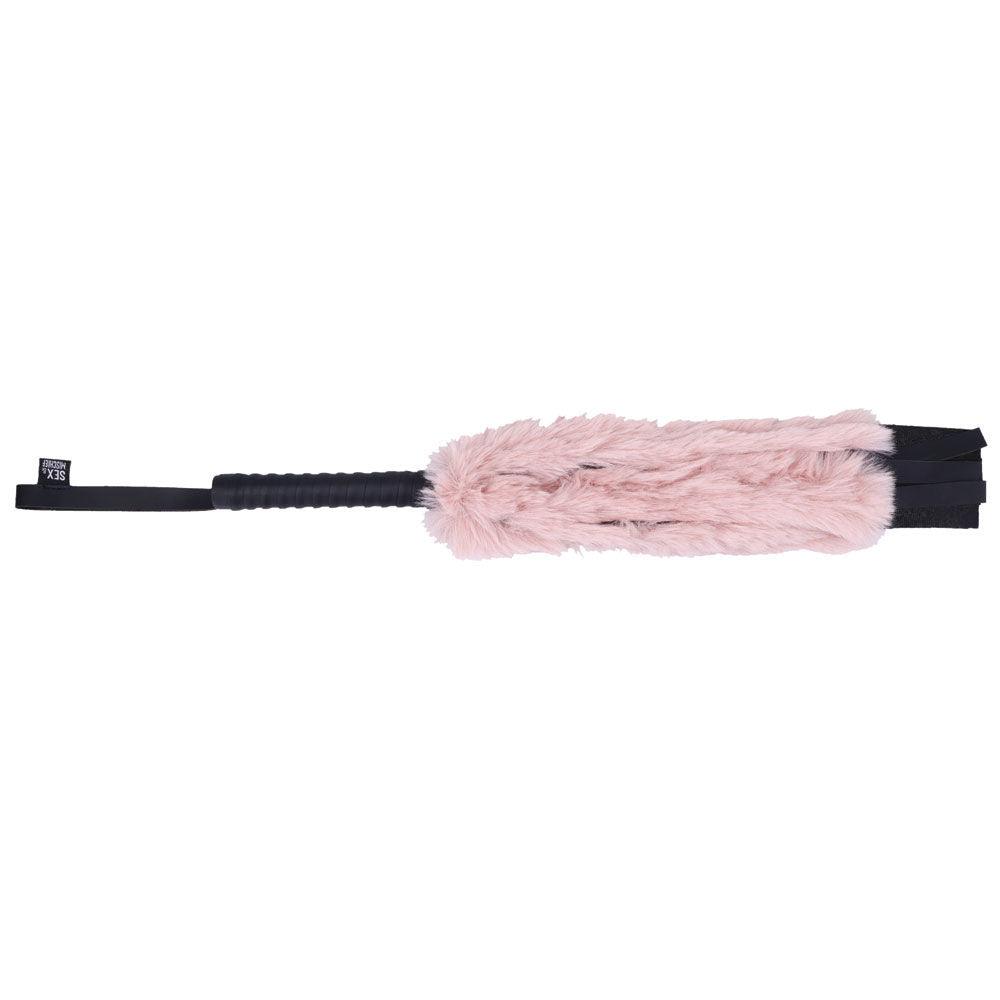 Brat Faux Fur Flogger - Pink/black - Love It Wet