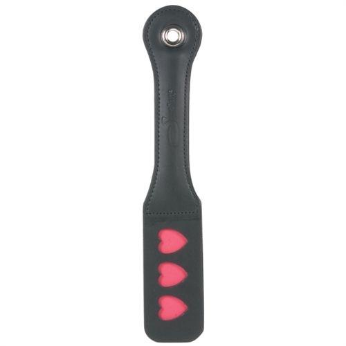 12 Inch Leather Impression Paddle - Heart - Love It Wet