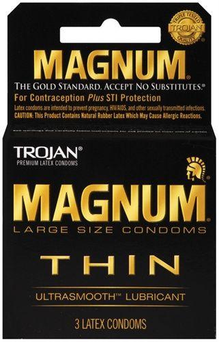 Trojan Magnum Thin - 3 Pack - Love It Wet