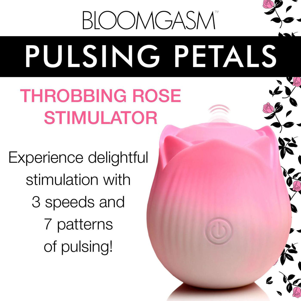 Pulsing Petals Throbbing Rose Stimulator - Pink - Love It Wet