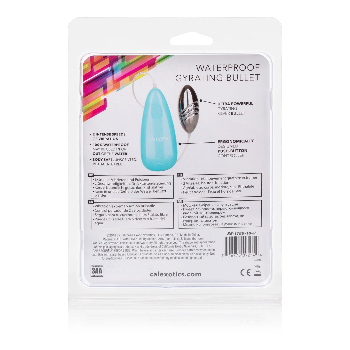 Waterproof Gyrating Bullet - Blue - Love It Wet