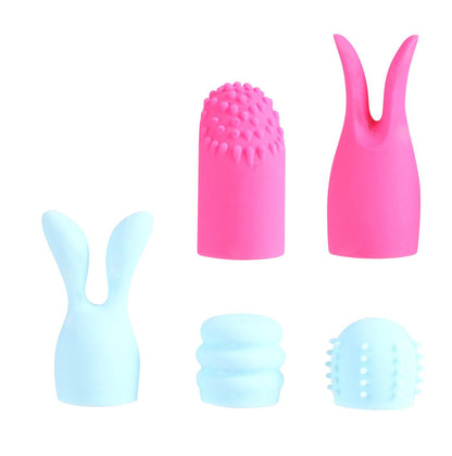 Quinn 5 Piece Silicone Attachments - Pink/blue - Love It Wet