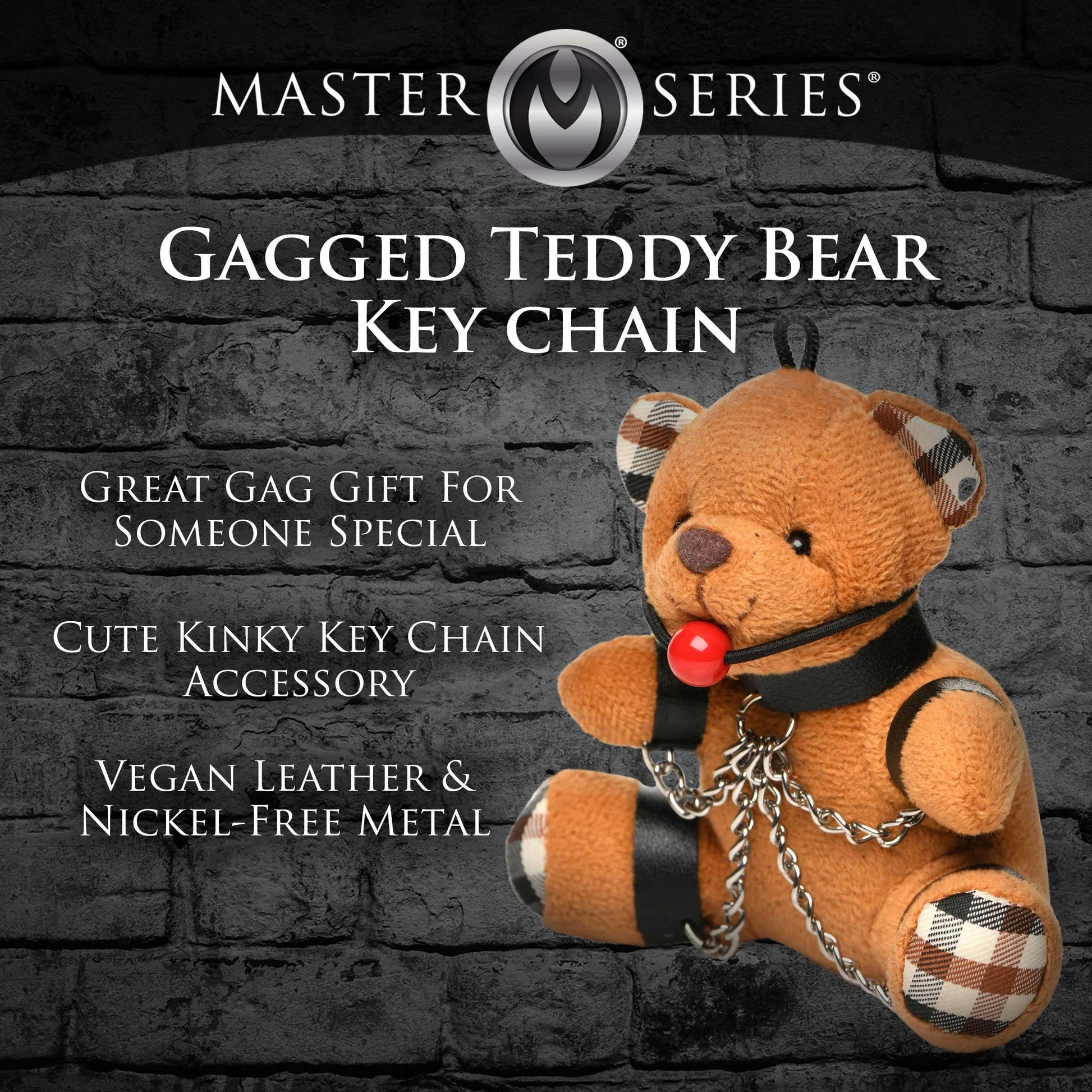 Gagged Teddy Bear Keychain - Love It Wet