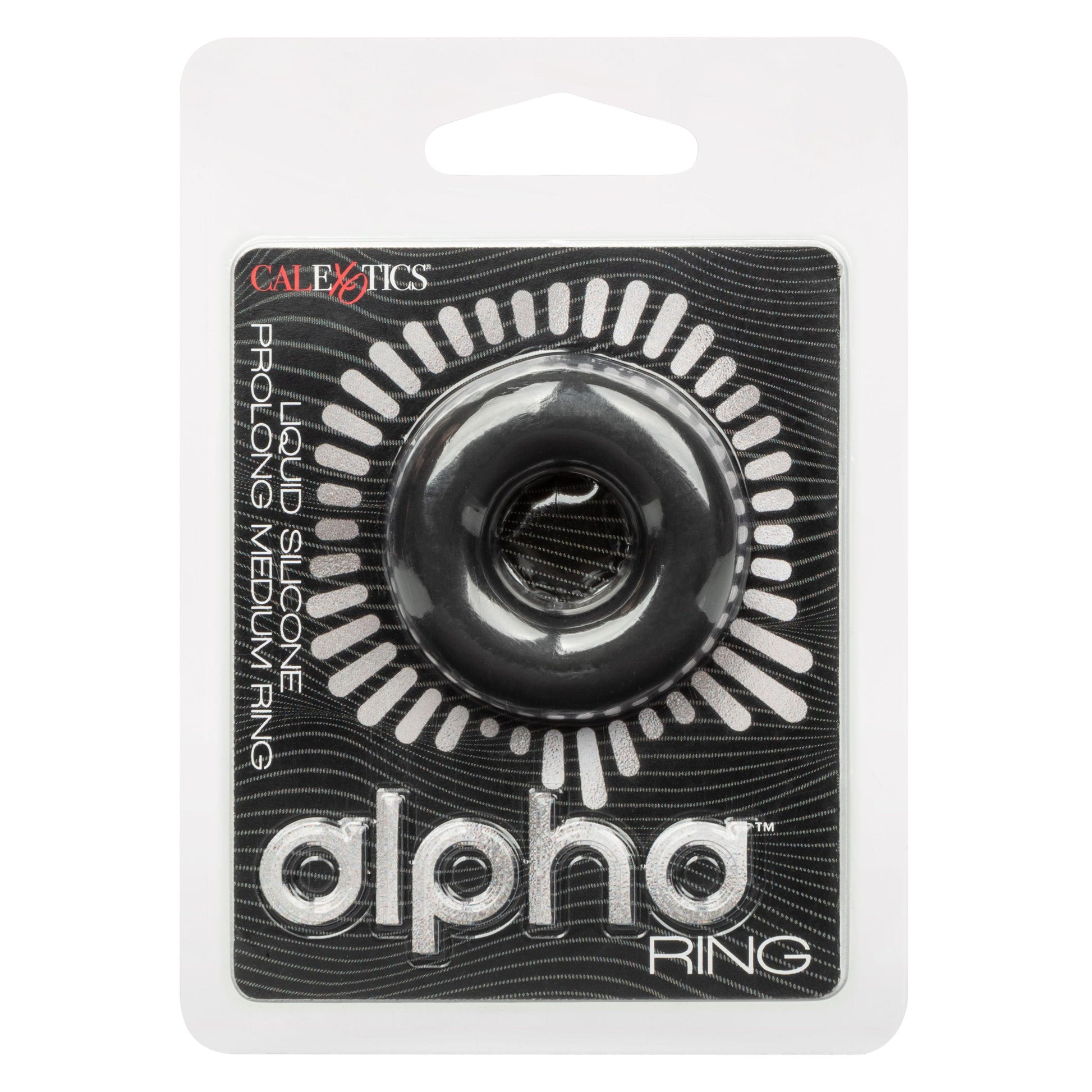 Alpha Liquid Silicone Prolong Medium Ring - Black - Love It Wet