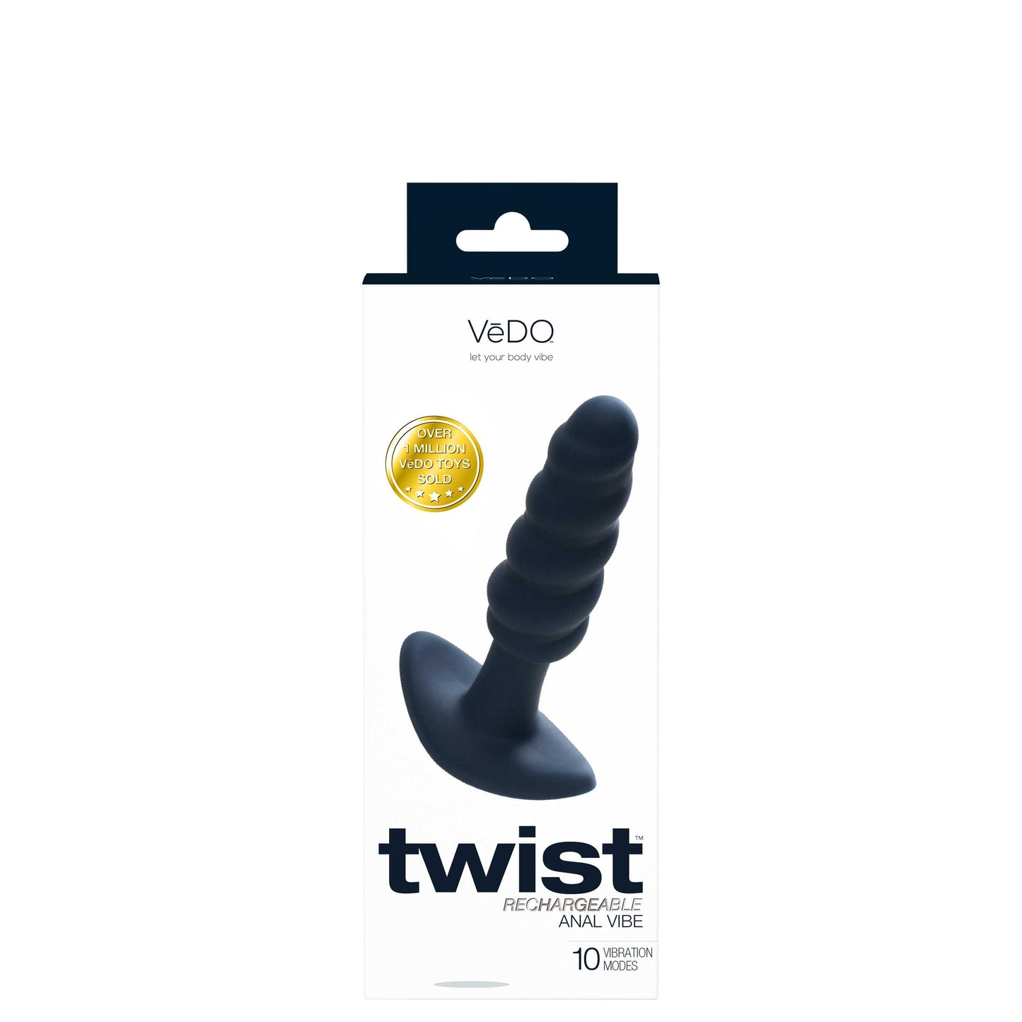 Twist Rechargeable Anal Vibe - Black Pearl - Love It Wet