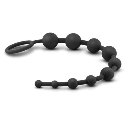 Anal Adventures - Platinum - Silicone 10 Anal Beads - Black - Love It Wet