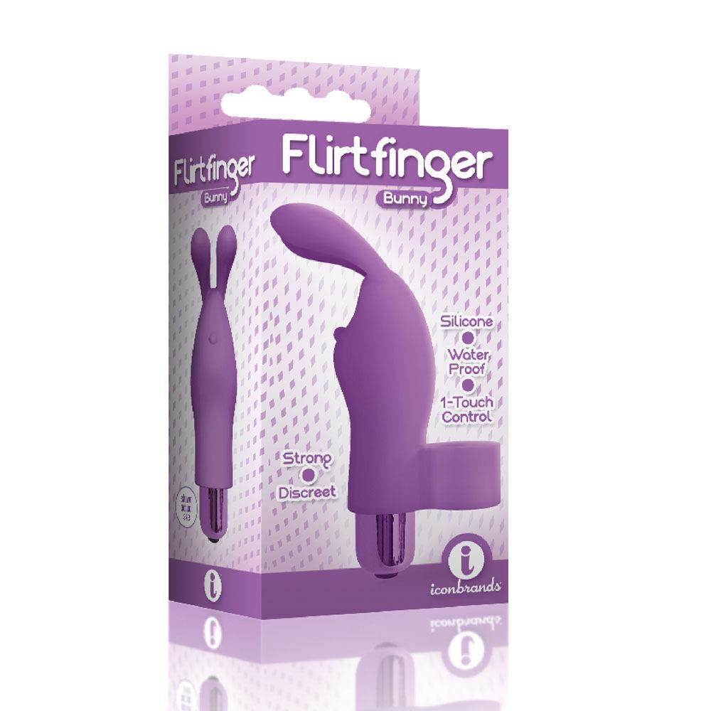 The 9's Flirt Bunny Finger Vibrator - Pink - Love It Wet