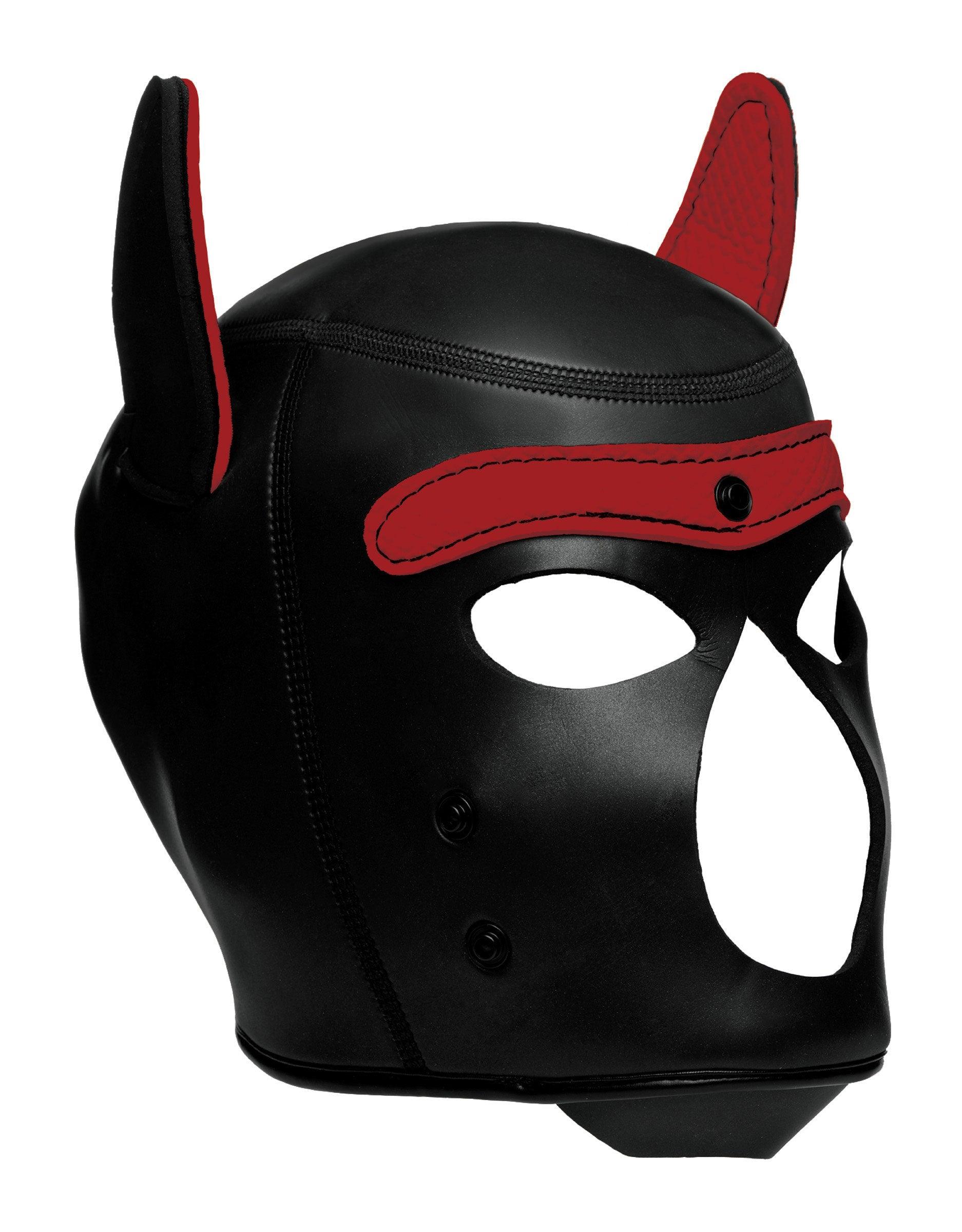 Spike Neoprene Puppy Hood - Red - Love It Wet