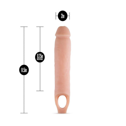 Performance - 11.5 Inch Cock Sheath Penis Extender - Vanilla - Love It Wet