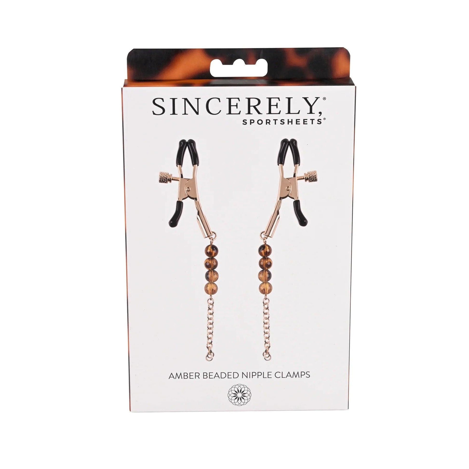 Sincerely Amber Beaded Nipple Clamp - Love It Wet