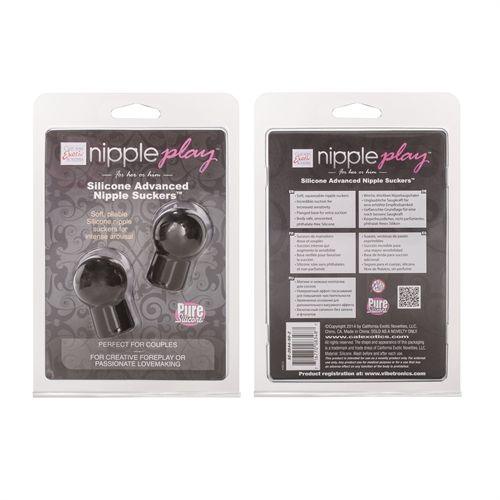 Nipple Play Silicone Advanced Nipple Suckers - Black - Love It Wet