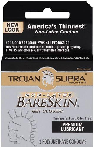 Trojan Supra Bareskin Non-Latex - 6 Pack - Love It Wet