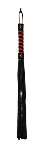 Sex and Mischief Stripe Flogger - Red and Black - Love It Wet