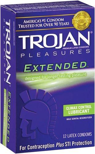 Trojan Pleasures Extended Pleasure - 12 Pack - Love It Wet