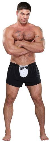 Tuxedo Boxer - One Size - Black - Love It Wet