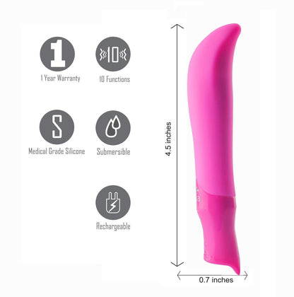 Maddie Silicone G-Spot Vibrator - Pink - Love It Wet