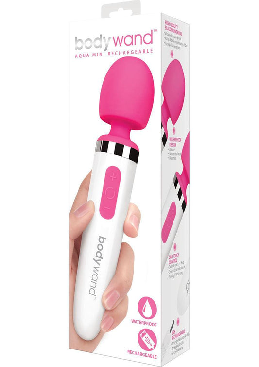 Bodywand Aqua Mini Silicone Rechargeable Massager - Pink - Love It Wet