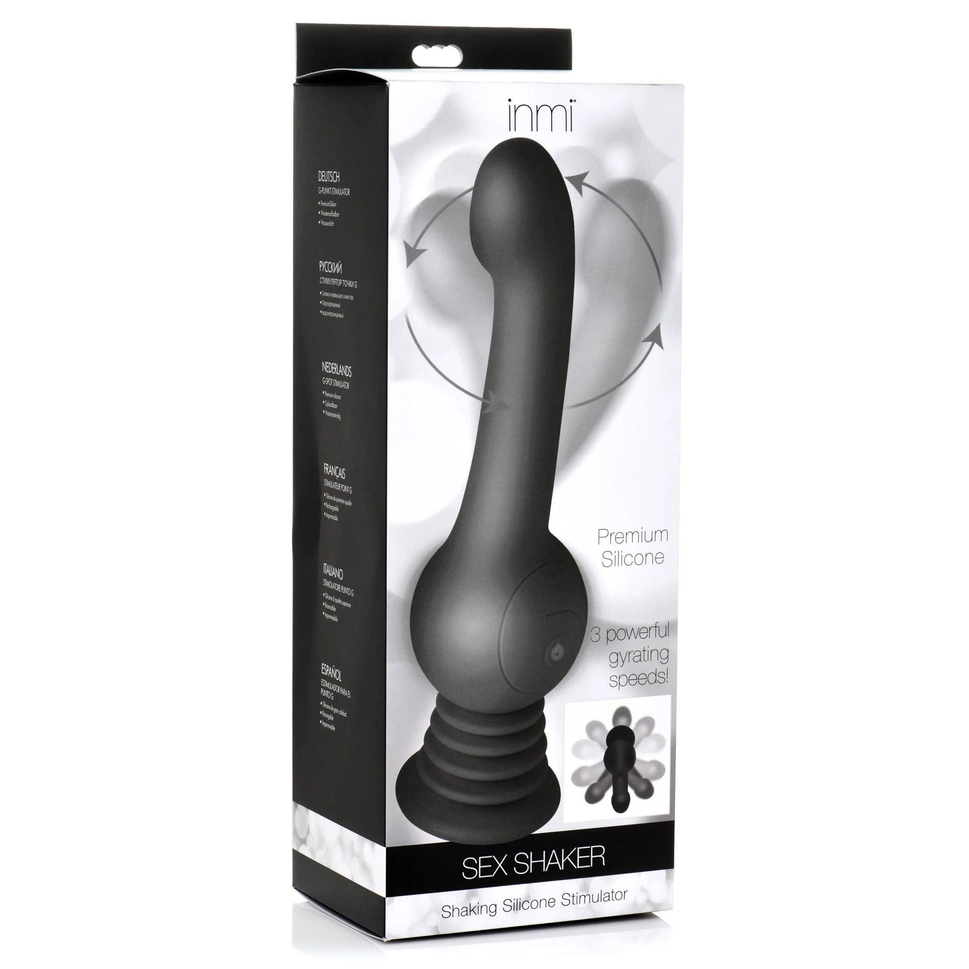 Sex Shaker Shaking Silicone Stimulator - Black - Love It Wet