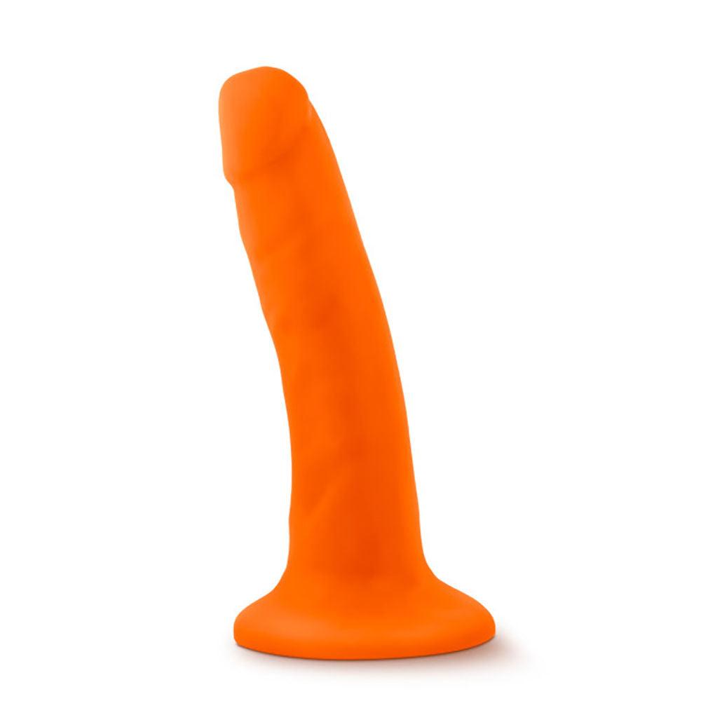 Neo - 5.5 Inch Dual Density Cock - Neon Orange - Love It Wet