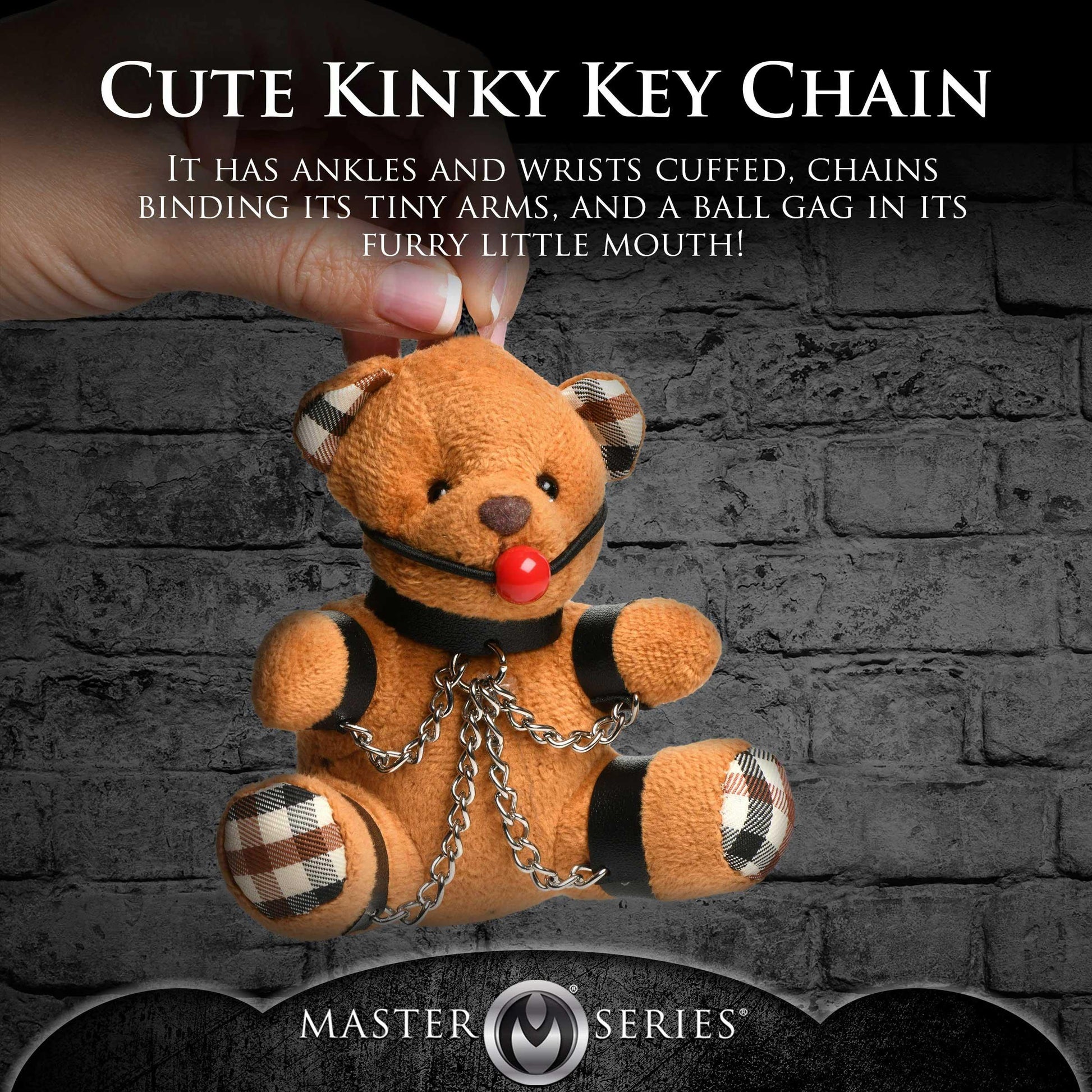 Gagged Teddy Bear Keychain - Love It Wet