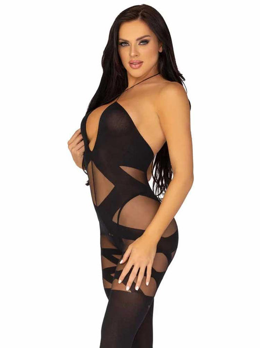 Feels Like Love Opaque Bodystocking - One Size - Black - Love It Wet