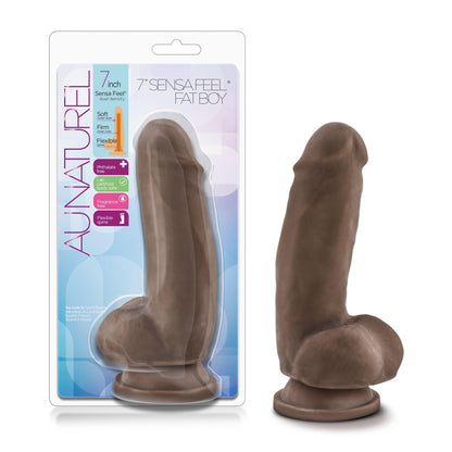 Au Naturel 7 Inch Sensa Feel Fat Boy - Chocolate - Love It Wet
