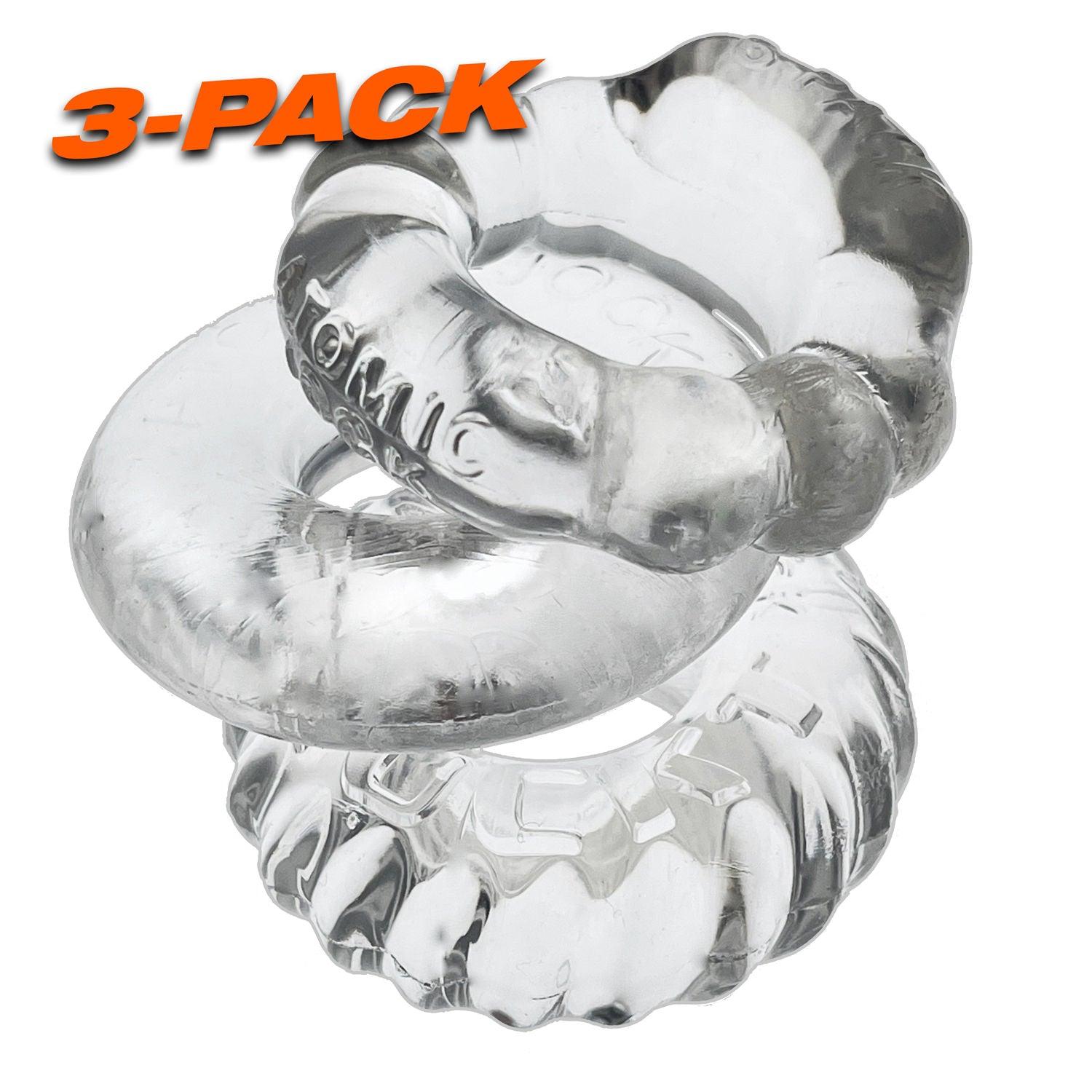 Bonemaker 3-Pack Boner Rings - Clear - Love It Wet