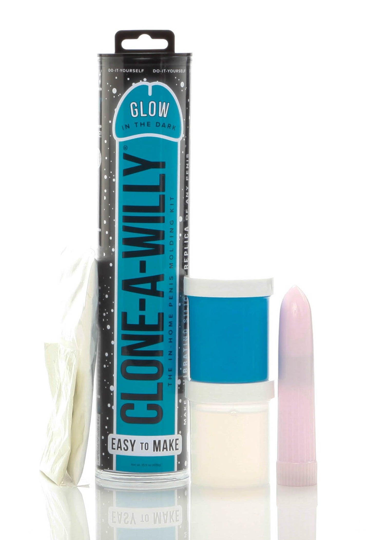 Clone-a-Willy Glow-in-the-Dark Kit - Blue - Love It Wet