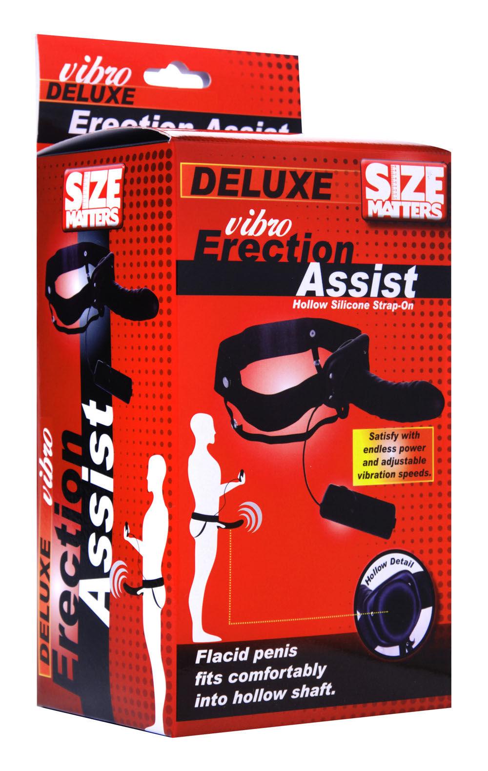 Deluxe Vibro Erection Assist Hollow Silicone Strap-On - Love It Wet