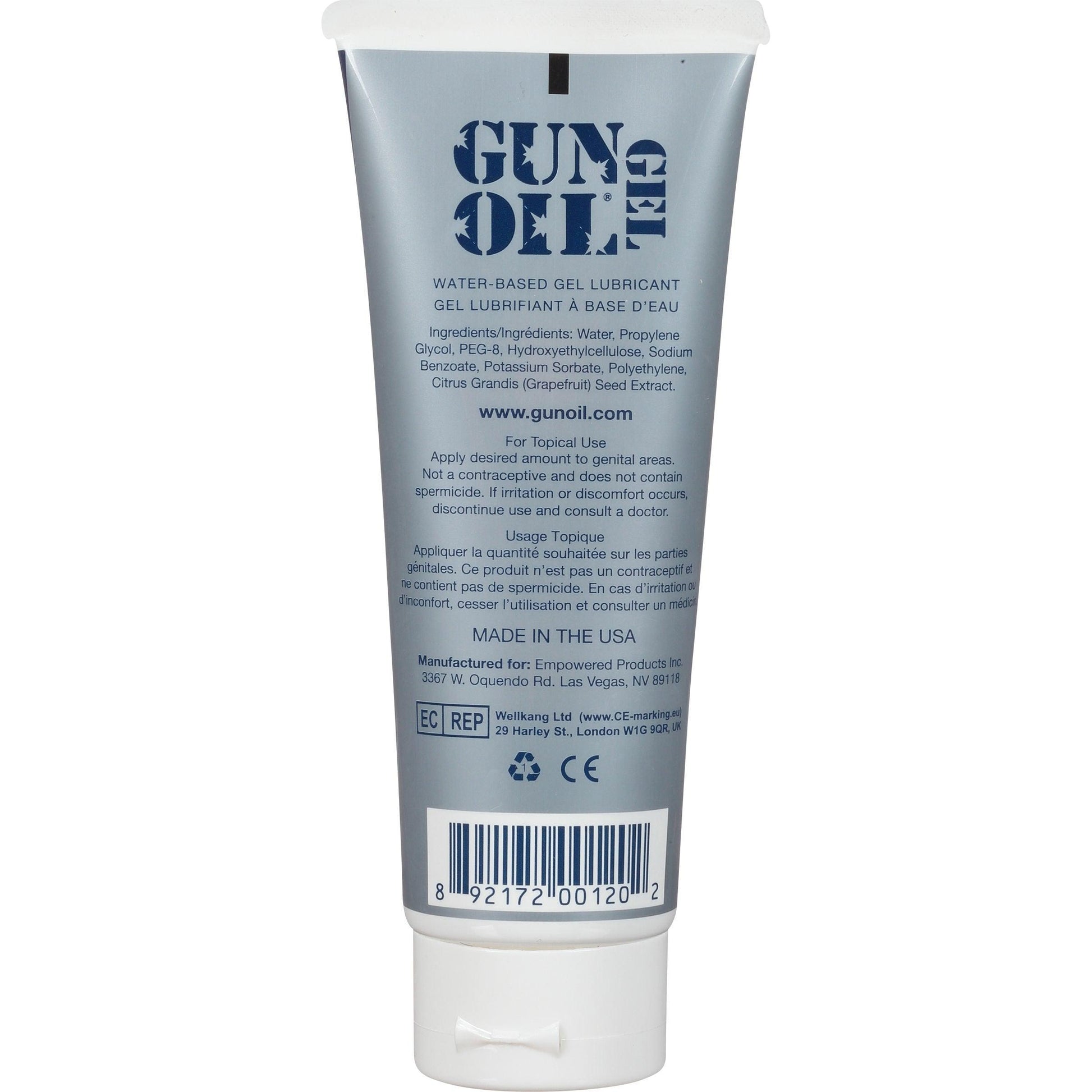 Gun Oil H20 Gel - 3.3 Oz. Tube - Love It Wet