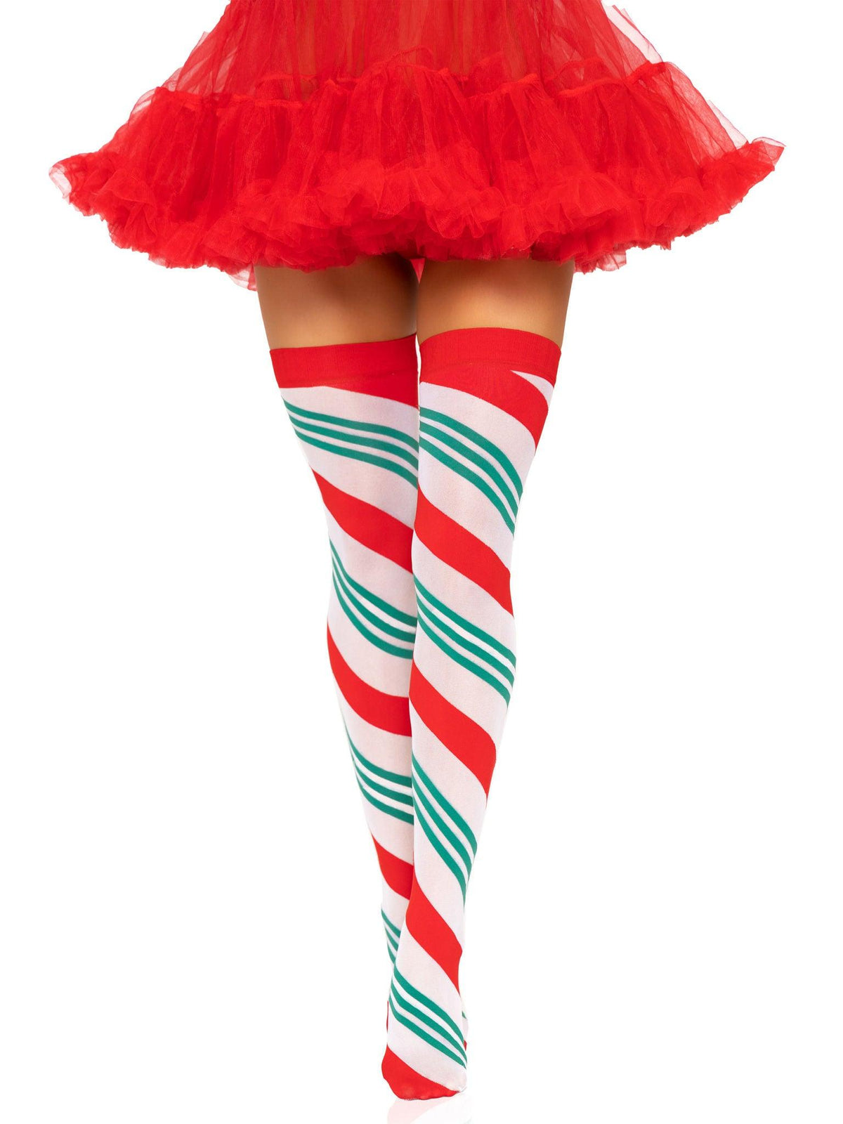 Holiday Ribbon Thigh High - Swirl - Love It Wet