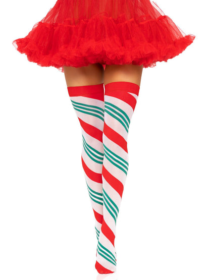 Holiday Ribbon Thigh High - Swirl - Love It Wet