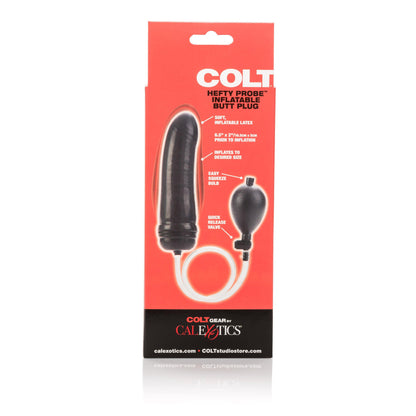 Colt Hefty Probe Inflatable Butt Plug - Black - Love It Wet