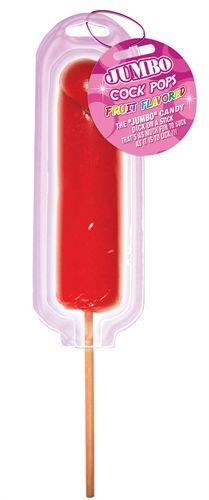 Jumbo Cock Pops Fruit Flavored - Strawberry - Love It Wet