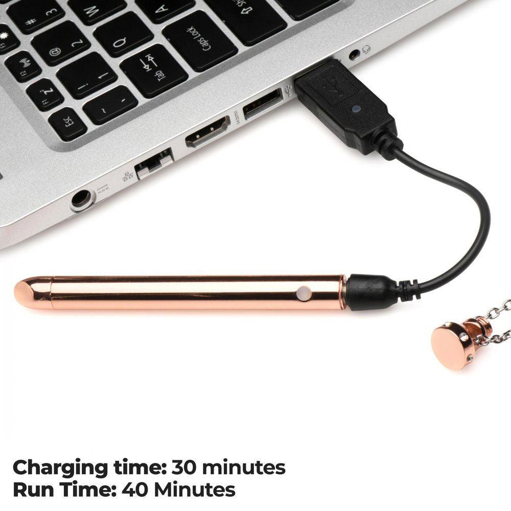 7x Vibrating Necklace - Rose Gold - Love It Wet