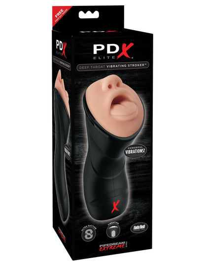 Pdx Elite Deep Throat Vibrating Stroker - Love It Wet