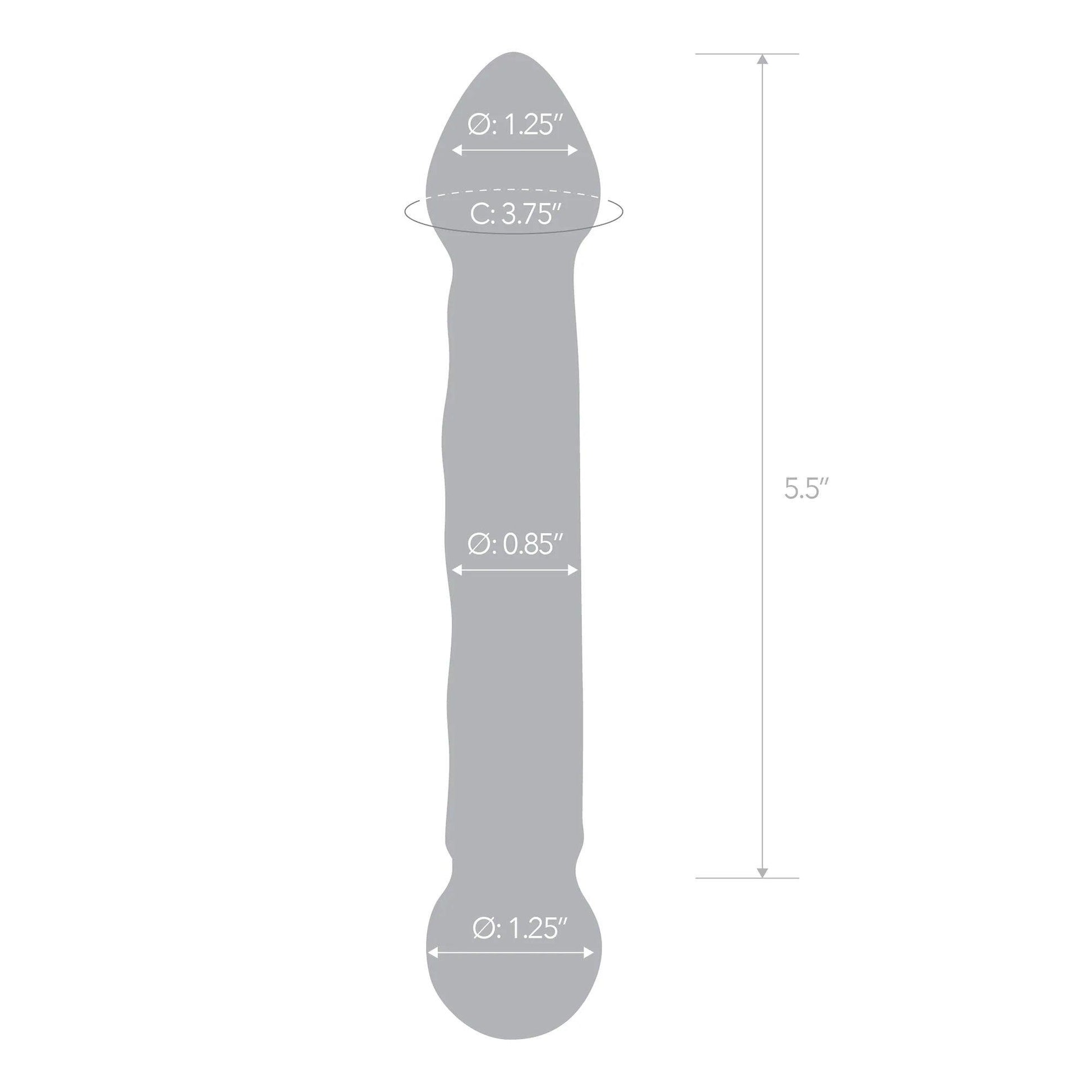 6.5 Inch Full Tip Textured Glass Dildo - Love It Wet