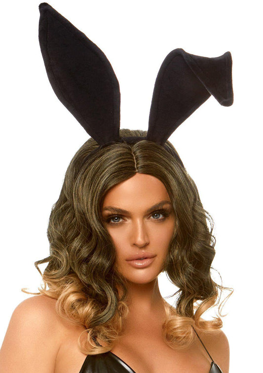 Bendable Velvet Bunny Rabbit Ears - Black - Love It Wet