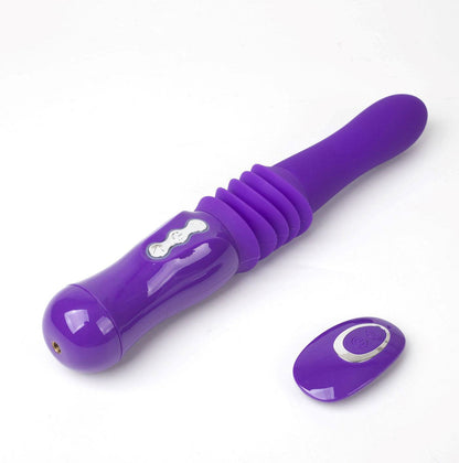 Monroe USB Rechargeable Silicone Thrusting Portable Love Machine - Purple - Love It Wet