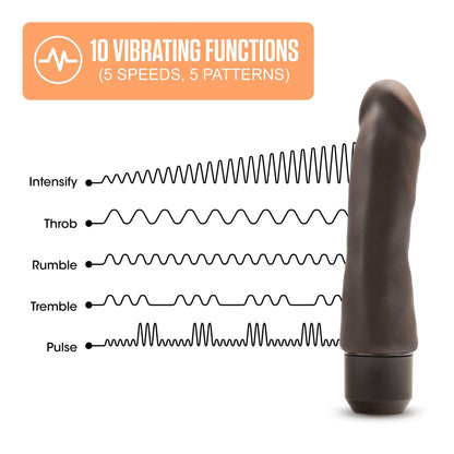 Dr. Skin Silicone Dr. Steve - 7 Inch Vibrating Dildo - Brown - Love It Wet